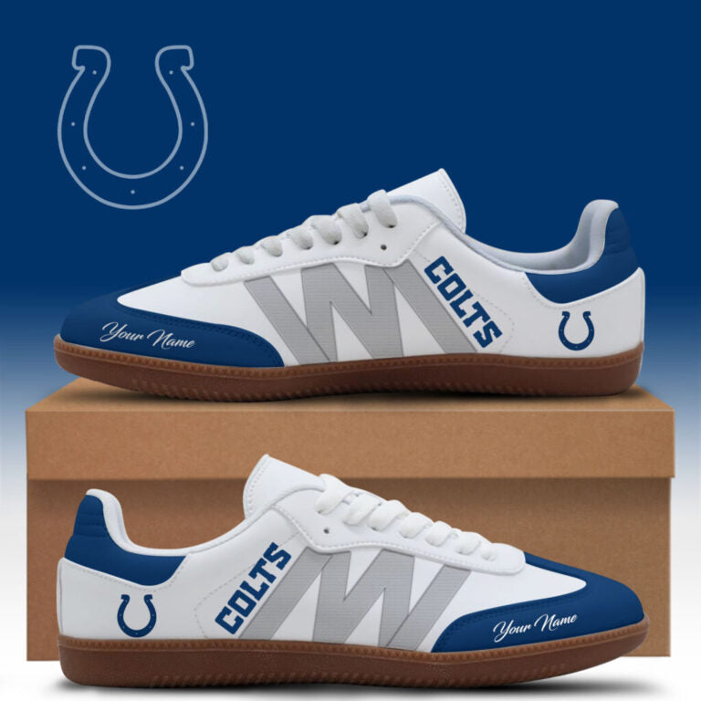 [SPECIAL OFFER] NEW CUSTOMIZED NFL17 IDC INDIANAPOLIS COLTS CLASSIC SNEAKERS