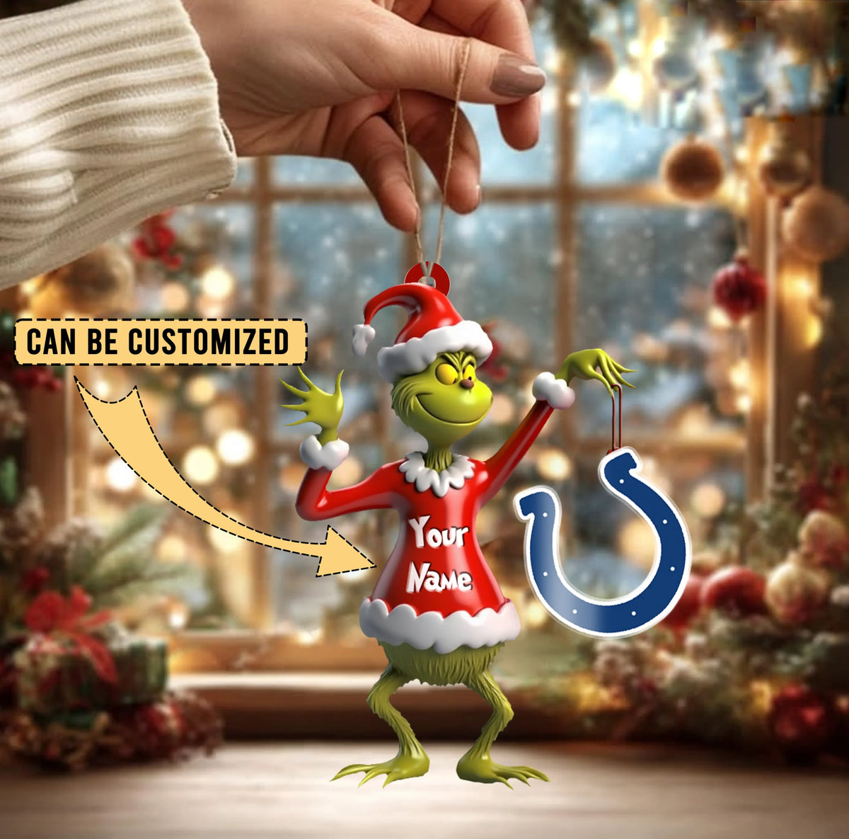 [SPECIAL OFFER] NEW CUSTOMIZED NFL17 IDC INDIANAPOLIS COLTS CHRISTMAS ACRYLIC ORNAMENT