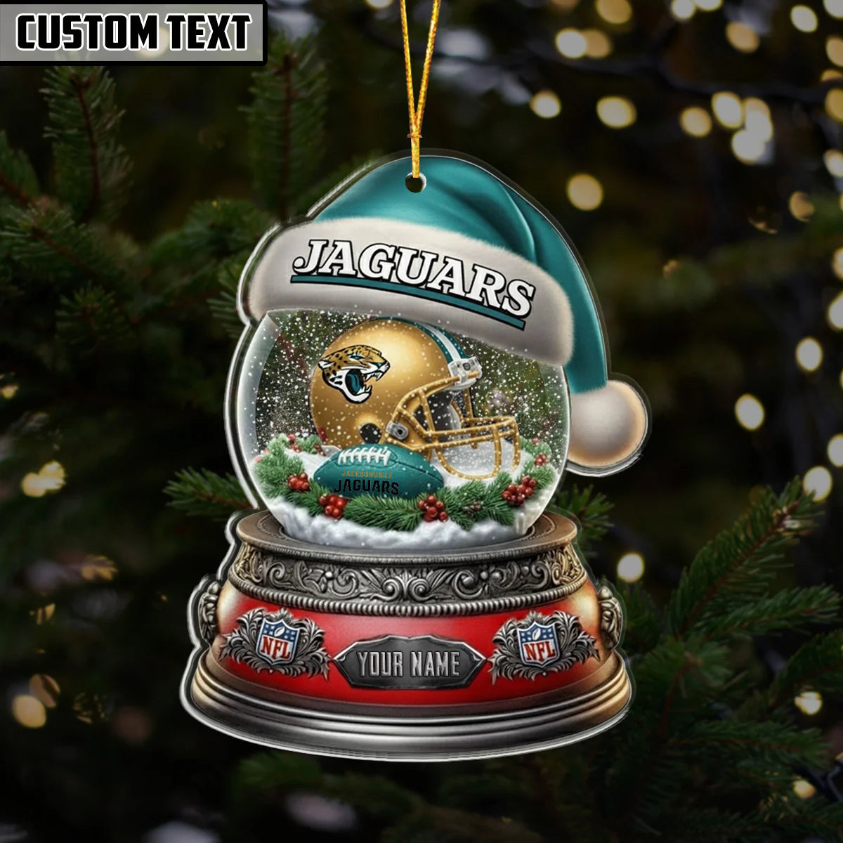 [SPECIAL OFFER] NEW CUSTOMIZED NFL30 JSJ JACKSONVILLE JAGUARS CHRISTMAS ACRYLIC ORNAMENT