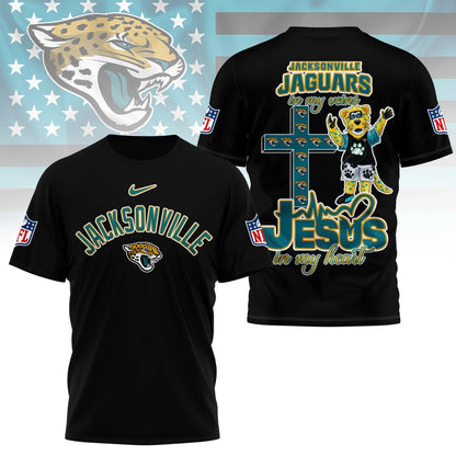 [SPECIAL OFFER] NEW CUSTOMIZED NFL30 JSJ JACKSONVILLE JAGUARS T-SHIRT | MULTIPLE COLORS AVAILABLE