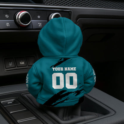 [SPECIAL OFFER] NEW CUSTOMIZED NFL30 JSJ JACKSONVILLE JAGUARS CAR HOODIE SHIFT KNOB COVER