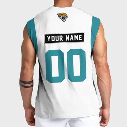 [SPECIAL OFFER] NEW CUSTOMIZED NFL30 JSJ JACKSONVILLE JAGUARS TANKTOP & GYM SHIRT