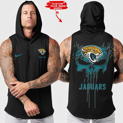 [SPECIAL OFFER] NEW CUSTOMIZED NFL30 JSJ JACKSONVILLE JAGUARS HOODED TANK TOP