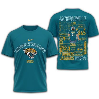 [SPECIAL OFFER] NEW CUSTOMIZED NFL30 JSJ JACKSONVILLE JAGUARS T-SHIRT | MULTIPLE COLORS AVAILABLE