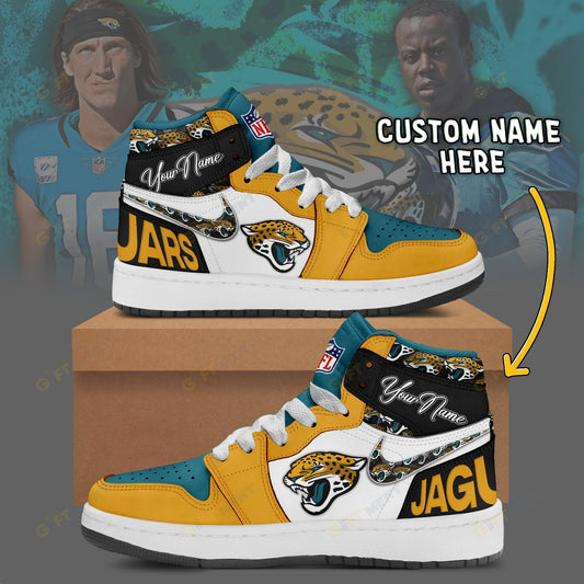 [SPECIAL OFFER] NEW CUSTOMIZED NFL30 JSJ JACKSONVILLE JAGUARS AIR JORDAN 1