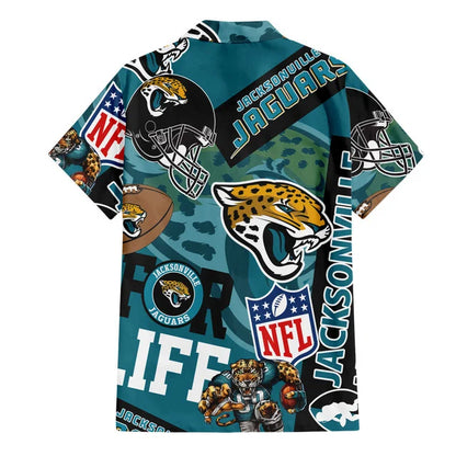 [SPECIAL OFFER] NEW CUSTOMIZED NFL30 JSJ JACKSONVILLE JAGUARS UNISEX HAWAIIAN SHIRT & SHORTS SET