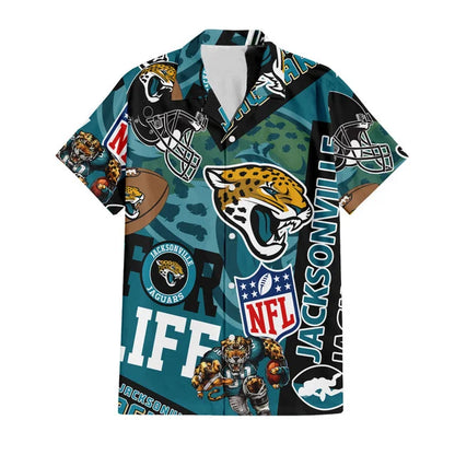 [SPECIAL OFFER] NEW CUSTOMIZED NFL30 JSJ JACKSONVILLE JAGUARS UNISEX HAWAIIAN SHIRT & SHORTS SET