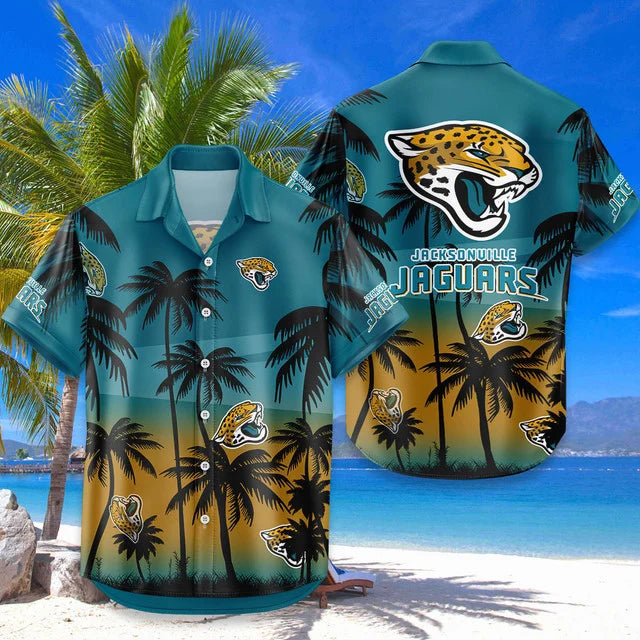 [SPECIAL OFFER] NEW CUSTOMIZED NFL30 JSJ JACKSONVILLE JAGUARS UNISEX HAWAIIAN SHIRT & SHORTS SET