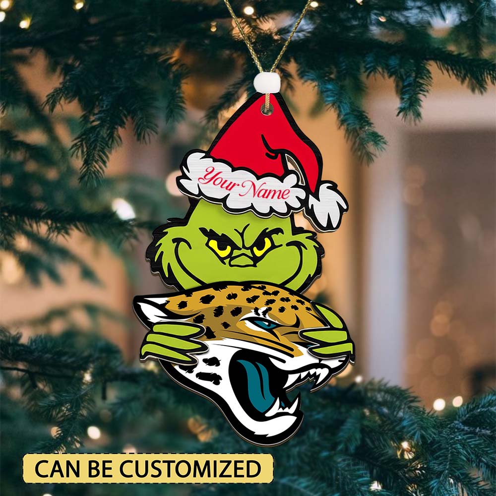 [SPECIAL OFFER] NEW CUSTOMIZED NFL30 JSJ JACKSONVILLE JAGUARS CHRISTMAS ACRYLIC ORNAMENT