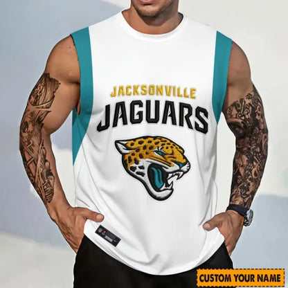 [SPECIAL OFFER] NEW CUSTOMIZED NFL30 JSJ JACKSONVILLE JAGUARS TANKTOP & GYM SHIRT