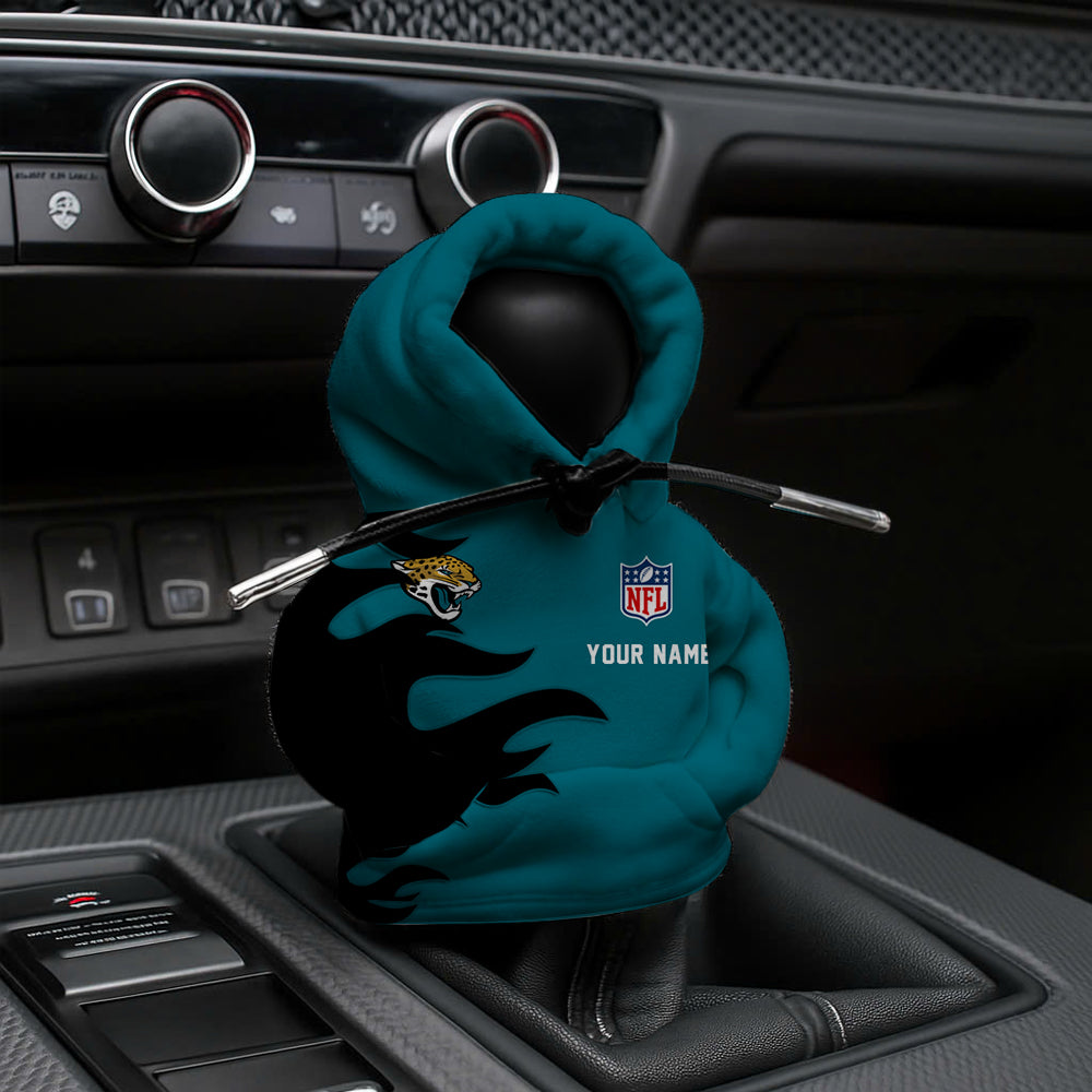 [SPECIAL OFFER] NEW CUSTOMIZED NFL30 JSJ JACKSONVILLE JAGUARS CAR HOODIE SHIFT KNOB COVER