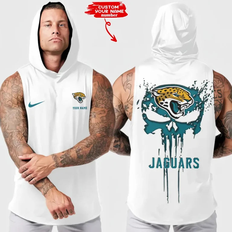 [SPECIAL OFFER] NEW CUSTOMIZED NFL30 JSJ JACKSONVILLE JAGUARS HOODED TANK TOP