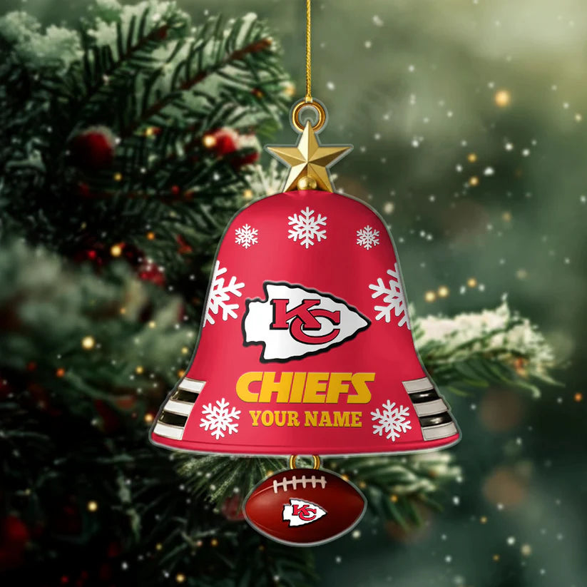 [SPECIAL OFFER] NEW CUSTOMIZED NFL01 KCC KANSAS CITY CHIEFS CHRISTMAS ACRYLIC ORNAMENT