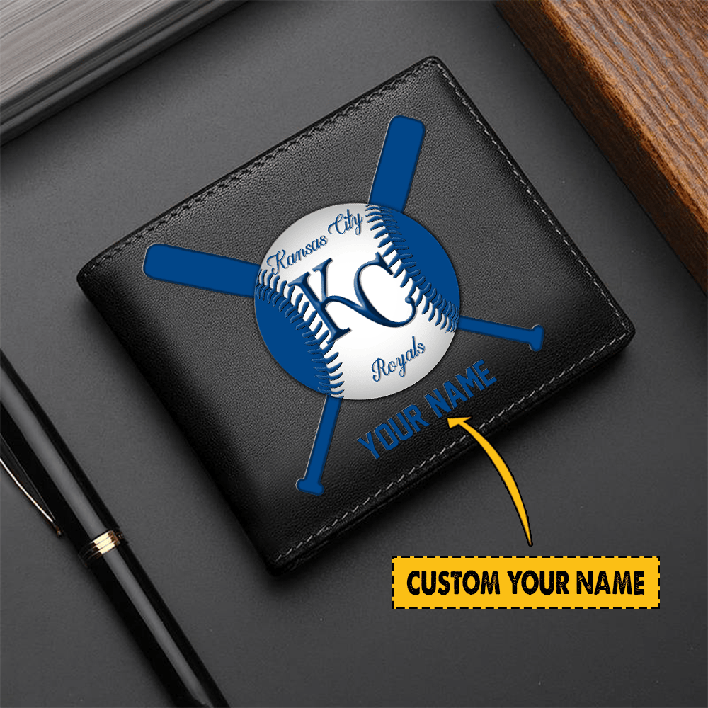 [FLASH SALE] NEW CUSTOMIZED MLB19 KCR KANSAS CITY ROYALS LEATHER WALLET