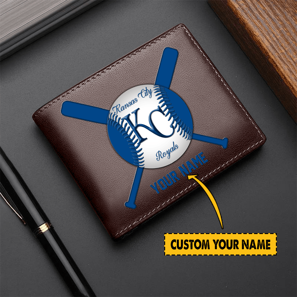 [FLASH SALE] NEW CUSTOMIZED MLB19 KCR KANSAS CITY ROYALS LEATHER WALLET