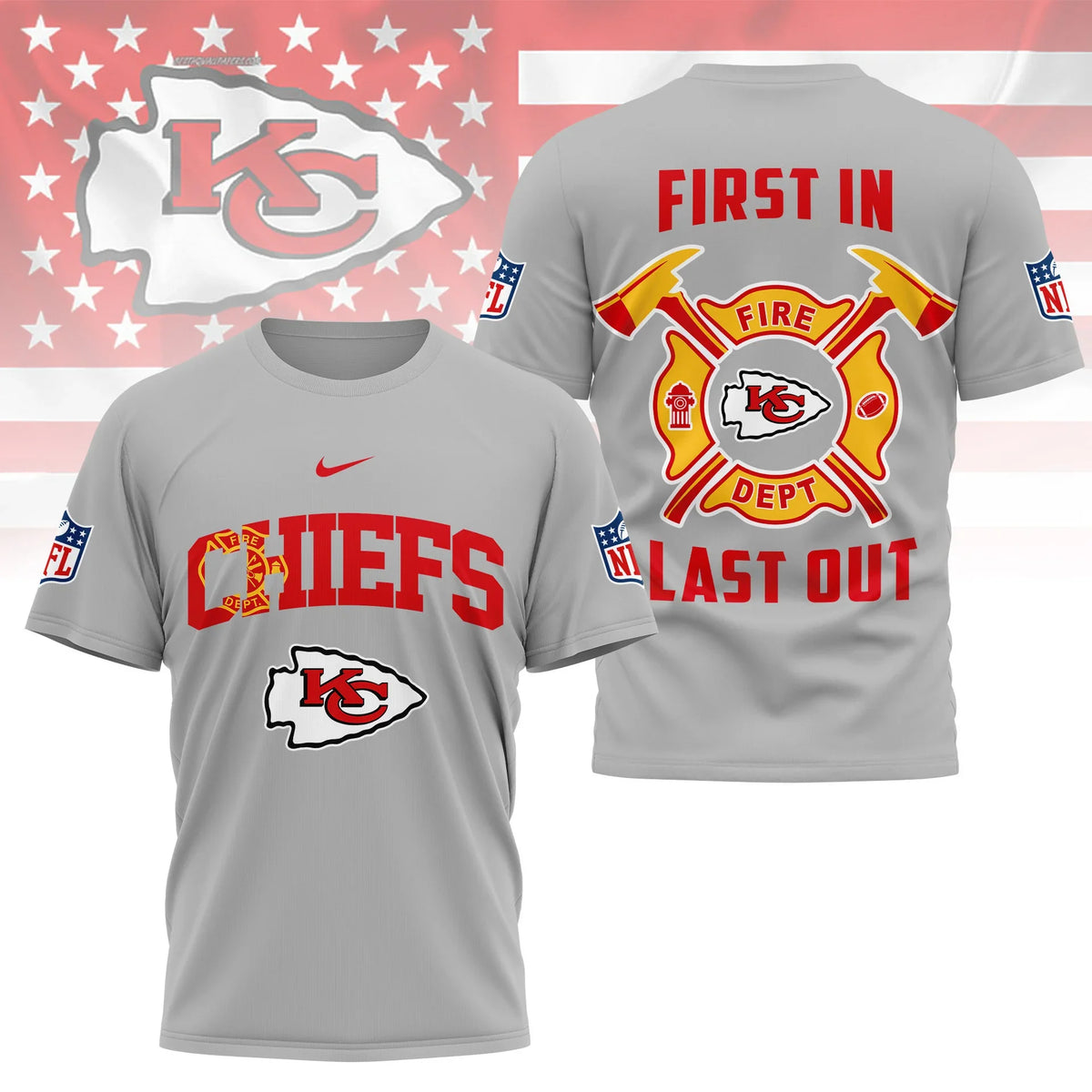 [SPECIAL OFFER] NEW CUSTOMIZED NFL01 KCC KANSAS CITY CHIEFS T-SHIRT | MULTIPLE COLORS AVAILABLE