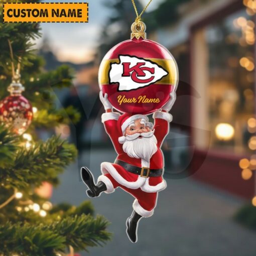 [SPECIAL OFFER] NEW CUSTOMIZED NFL01 KCC KANSAS CITY CHIEFS CHRISTMAS ACRYLIC ORNAMENT