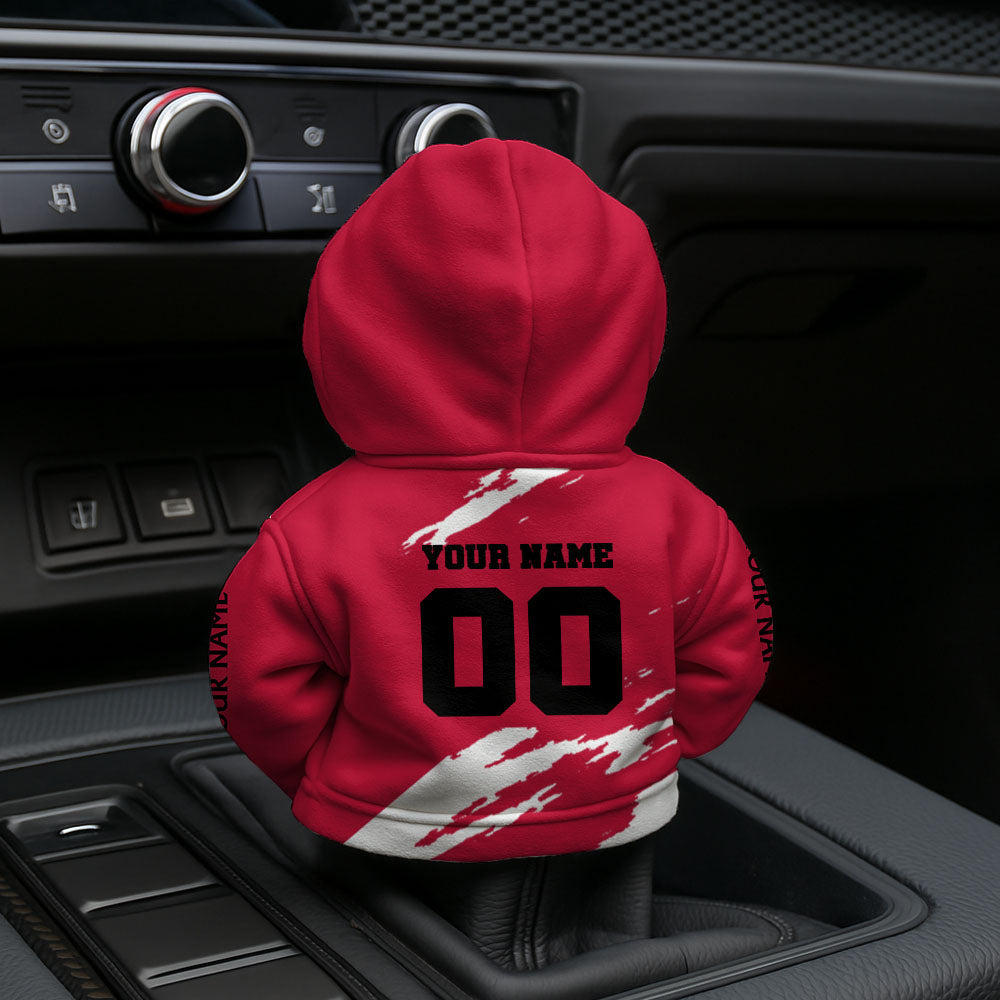 [SPECIAL OFFER] NEW CUSTOMIZED NFL01 KCC KANSAS CITY CHIEFS CAR HOODIE SHIFT KNOB COVER
