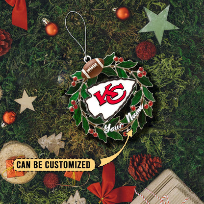 [SPECIAL OFFER] NEW CUSTOMIZED NFL01 KCC KANSAS CITY CHIEFS CHRISTMAS ACRYLIC ORNAMENT