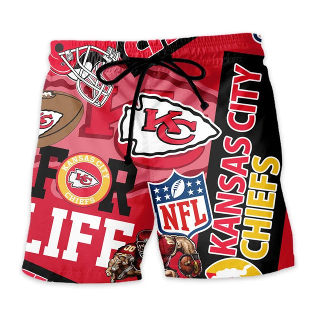 [SPECIAL OFFER] NEW CUSTOMIZED NFL01 KCC KANSAS CITY CHIEFS UNISEX HAWAIIAN SHIRT & SHORTS SET