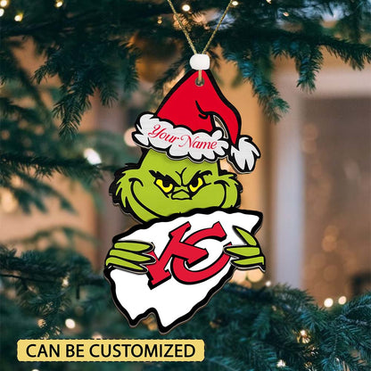 [SPECIAL OFFER] NEW CUSTOMIZED NFL01 KCC KANSAS CITY CHIEFS CHRISTMAS ACRYLIC ORNAMENT
