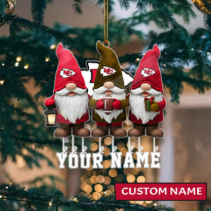 [SPECIAL OFFER] NEW CUSTOMIZED NFL01 KCC KANSAS CITY CHIEFS CHRISTMAS ACRYLIC ORNAMENT