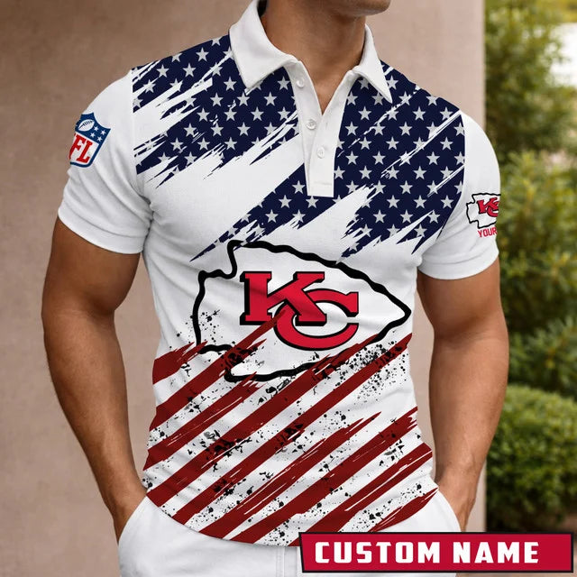 [SPECIAL OFFER] NEW CUSTOMIZED NFL01 KCC KANSAS CITY CHIEFS POLO SHIRT