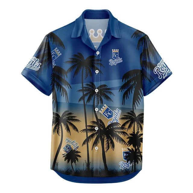 [FLASH SALE] NEW CUSTOMIZED MLB19 KCR KANSAS CITY ROYALS UNISEX HAWAIIAN SHIRT & SHORTS SET