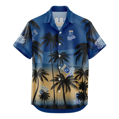[FLASH SALE] NEW CUSTOMIZED MLB19 KCR KANSAS CITY ROYALS UNISEX HAWAIIAN SHIRT & SHORTS SET