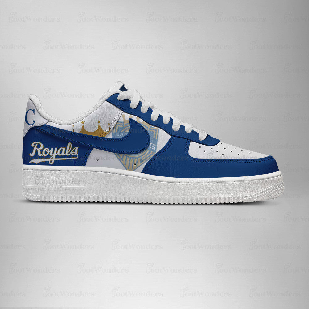[FLASH SALE] NEW CUSTOMIZED MLB19 KC ROYALS AF1 SHOES