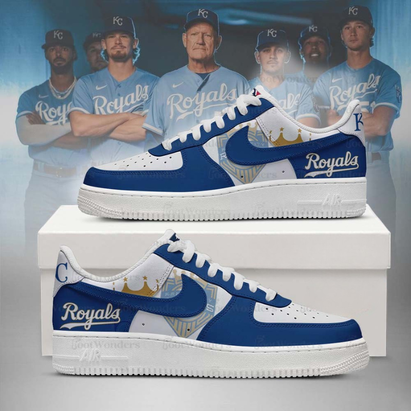 [FLASH SALE] NEW CUSTOMIZED MLB19 KC ROYALS AF1 SHOES