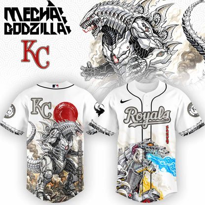 [FLASH SALE] NEW CUSTOMIZED MLB19 KC ROYALS x GODZILLA BASEBALL JERSEY