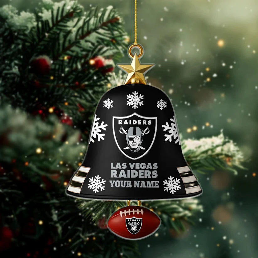 [SPECIAL OFFER] NEW CUSTOMIZED NFL07 LVR LAS VEGAS RAIDERS CHRISTMAS ACRYLIC ORNAMENT