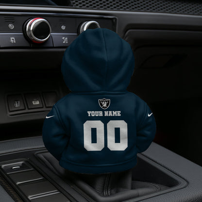 [SPECIAL OFFER] NEW CUSTOMIZED NFL07 LVR LAS VEGAS RAIDERS AUTOMOTIVE HOODIE SHIFT KNOB COVER
