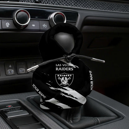[SPECIAL OFFER] NEW CUSTOMIZED NFL07 LVR LAS VEGAS RAIDERS CAR HOODIE SHIFT KNOB COVER