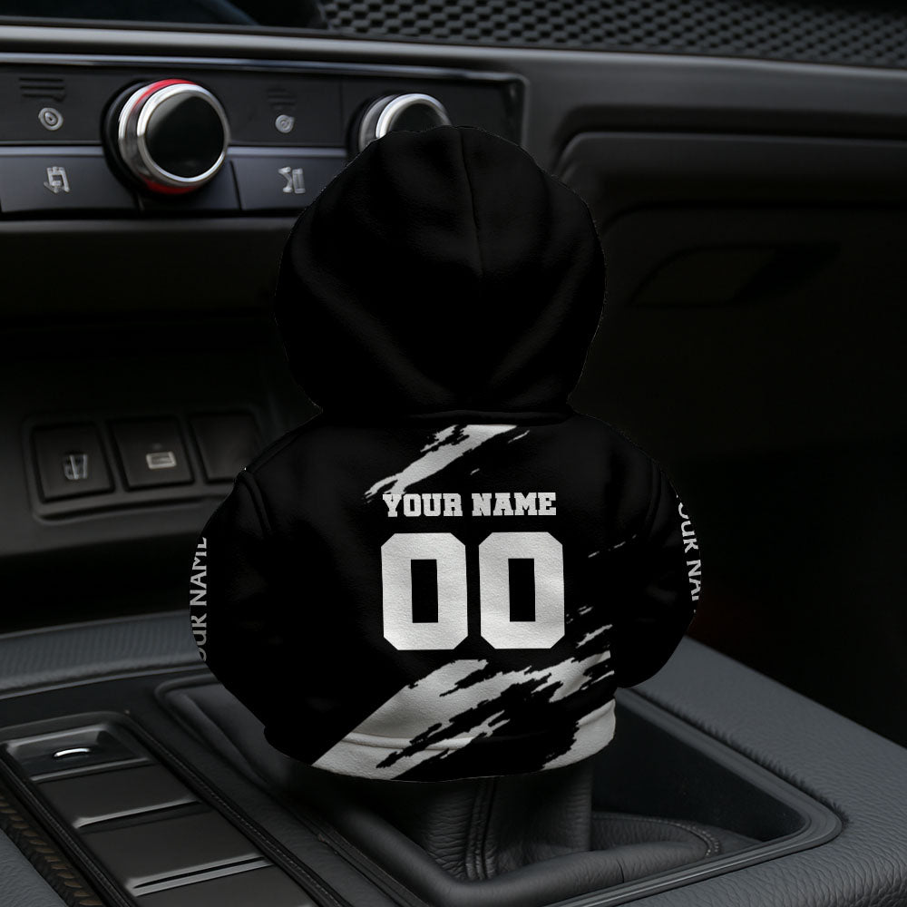 [SPECIAL OFFER] NEW CUSTOMIZED NFL07 LVR LAS VEGAS RAIDERS CAR HOODIE SHIFT KNOB COVER