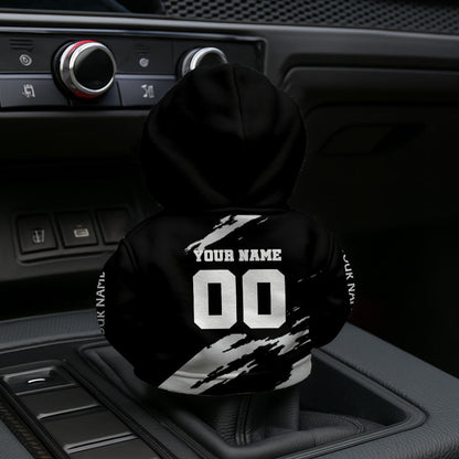 [SPECIAL OFFER] NEW CUSTOMIZED NFL07 LVR LAS VEGAS RAIDERS CAR HOODIE SHIFT KNOB COVER