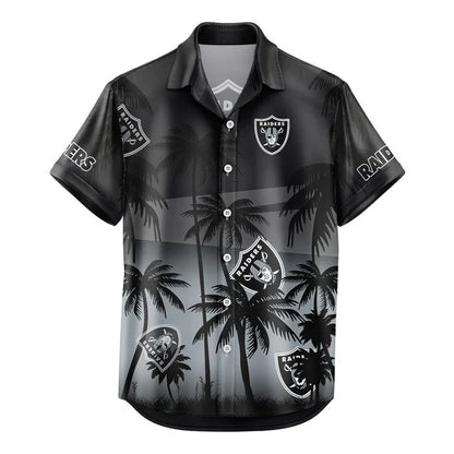 [SPECIAL OFFER] NEW CUSTOMIZED NFL07 LVR LAS VEGAS RAIDERS UNISEX HAWAIIAN SHIRT & SHORTS SET