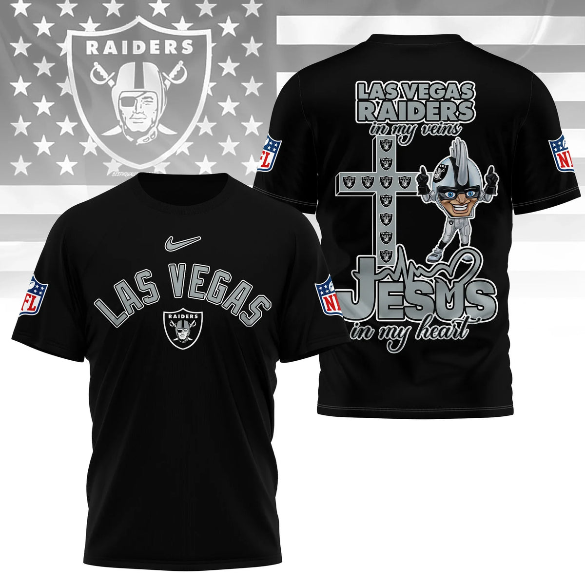 [SPECIAL OFFER] NEW CUSTOMIZED NFL07 LVR LAS VEGAS RAIDERS T-SHIRT | MULTIPLE COLORS AVAILABLE