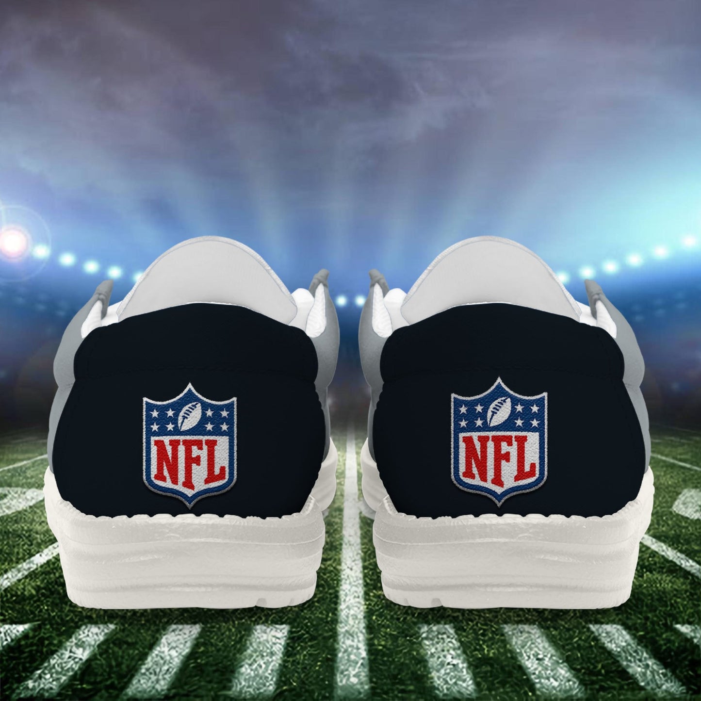LIMITED EDITION - NEW CUSTOMIZED NFL07 LVR LAS VEGAS RAIDERS LOAFER SHOES
