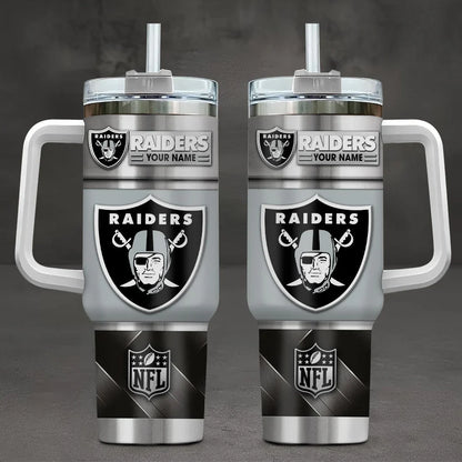 [SPECIAL OFFER] NEW CUSTOMIZED NFL07 LVR LAS VEGAS RAIDERS TUMBLER CUP