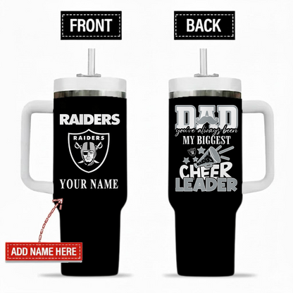 [SPECIAL OFFER] NEW CUSTOMIZED NFL07 LVR LAS VEGAS RAIDERS 40OZ TUMBLER