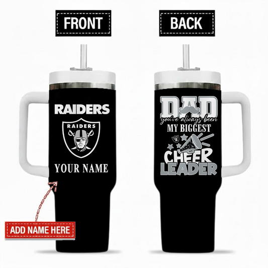 [SPECIAL OFFER] NEW CUSTOMIZED NFL07 LVR LAS VEGAS RAIDERS 40OZ TUMBLER