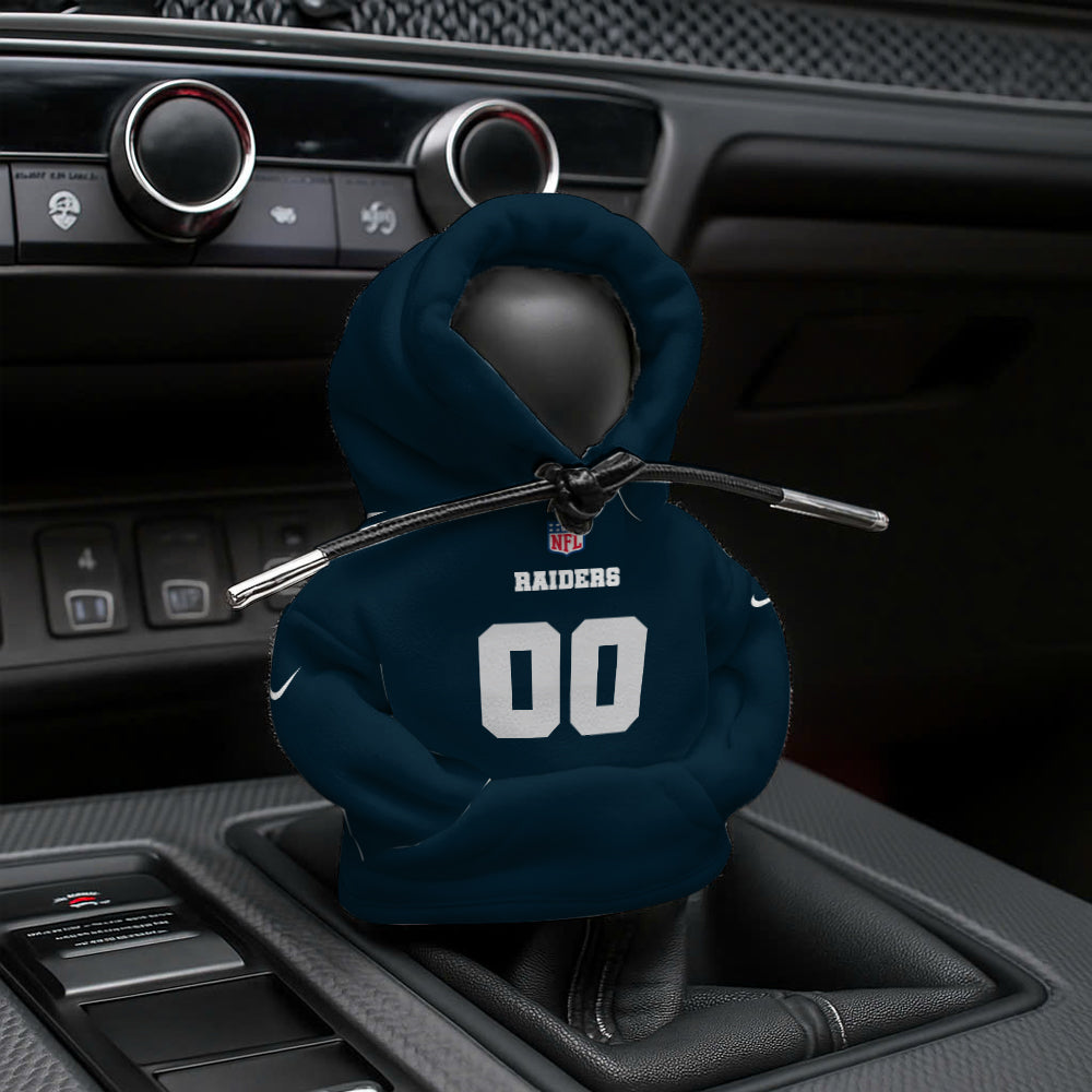[SPECIAL OFFER] NEW CUSTOMIZED NFL07 LVR LAS VEGAS RAIDERS AUTOMOTIVE HOODIE SHIFT KNOB COVER