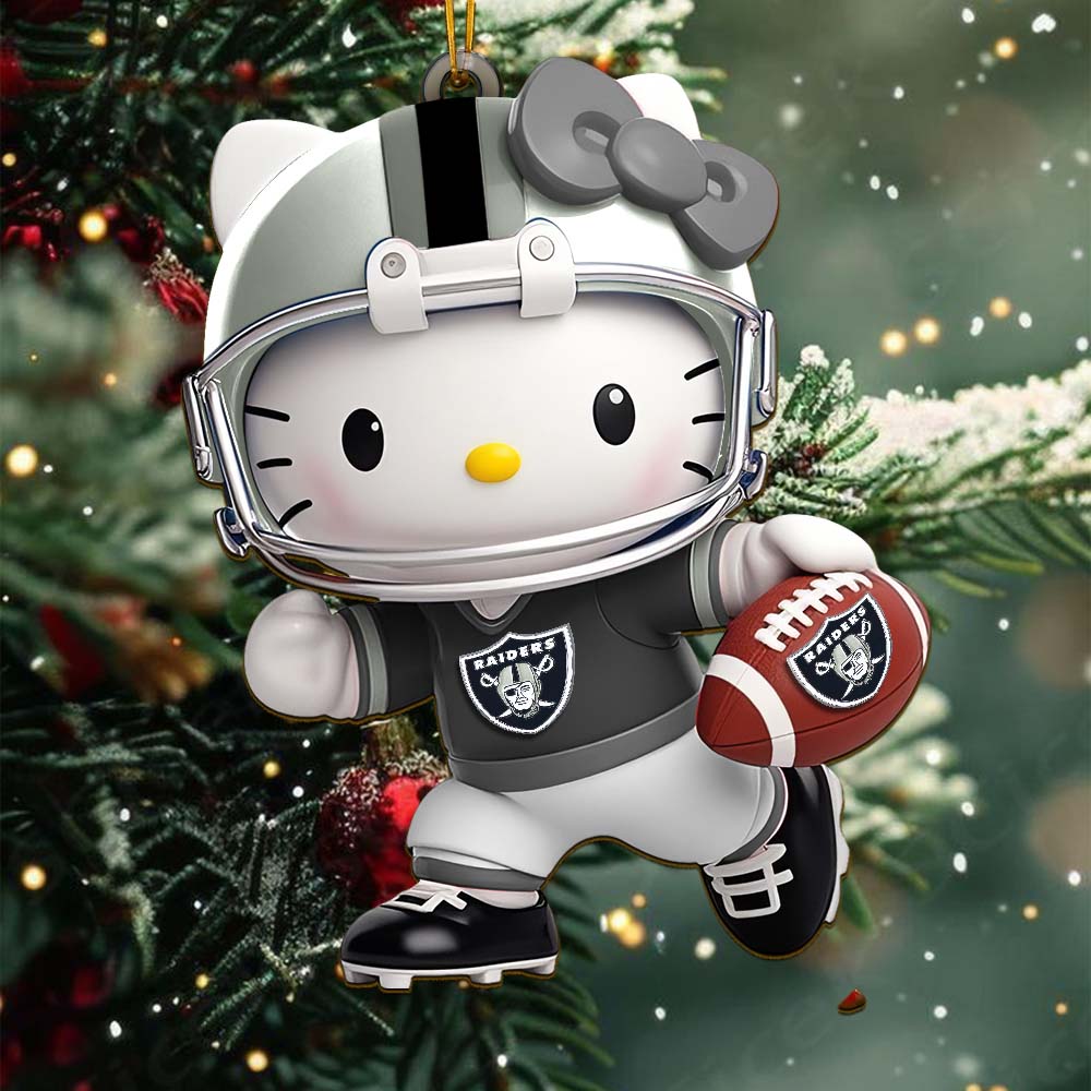 [SPECIAL OFFER] NEW CUSTOMIZED NFL06 SSH SEATTLE SEAHAWKS HELLO KITTY ACRYLIC ORNAMENT