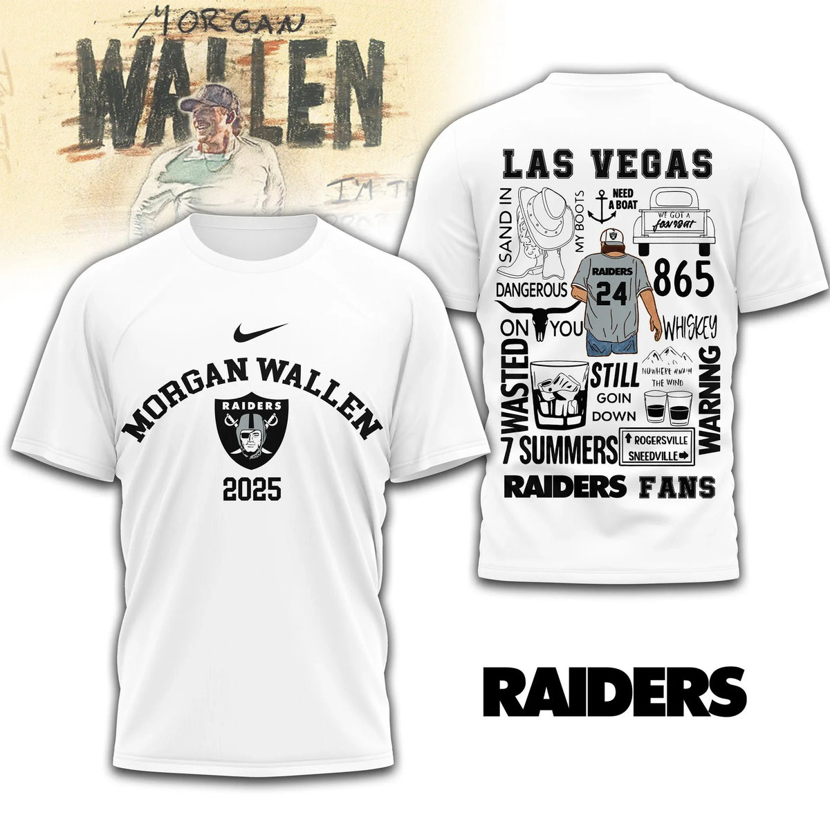 [SPECIAL OFFER] NEW CUSTOMIZED NFL07 LVR LAS VEGAS RAIDERS T-SHIRT | MULTIPLE COLORS AVAILABLE