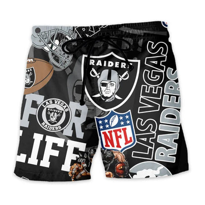 [SPECIAL OFFER] NEW CUSTOMIZED NFL07 LVR LAS VEGAS RAIDERS UNISEX HAWAIIAN SHIRT & SHORTS SET