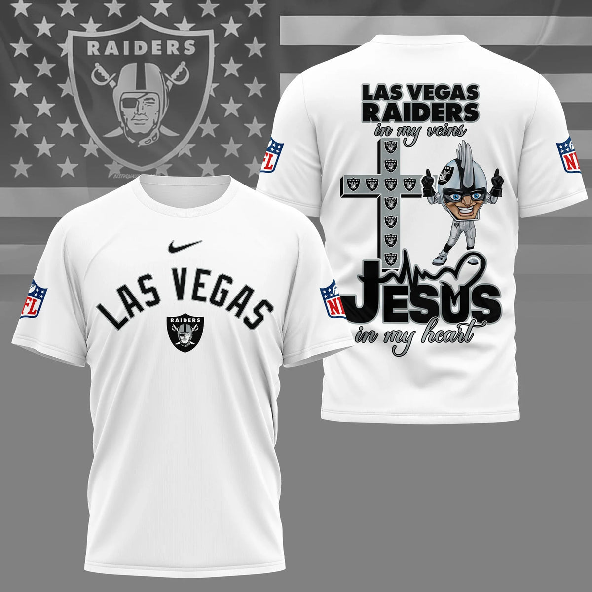[SPECIAL OFFER] NEW CUSTOMIZED NFL07 LVR LAS VEGAS RAIDERS T-SHIRT | MULTIPLE COLORS AVAILABLE