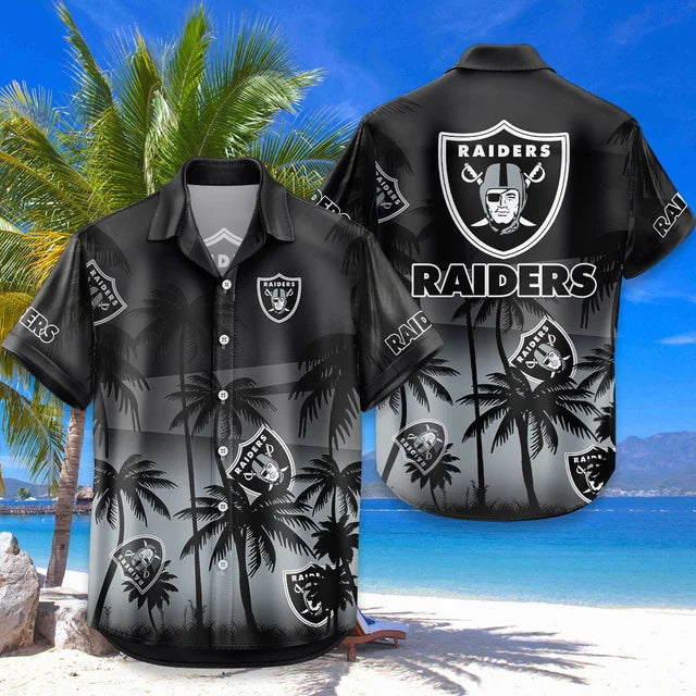 [SPECIAL OFFER] NEW CUSTOMIZED NFL07 LVR LAS VEGAS RAIDERS UNISEX HAWAIIAN SHIRT & SHORTS SET