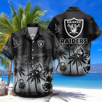 [SPECIAL OFFER] NEW CUSTOMIZED NFL07 LVR LAS VEGAS RAIDERS UNISEX HAWAIIAN SHIRT & SHORTS SET
